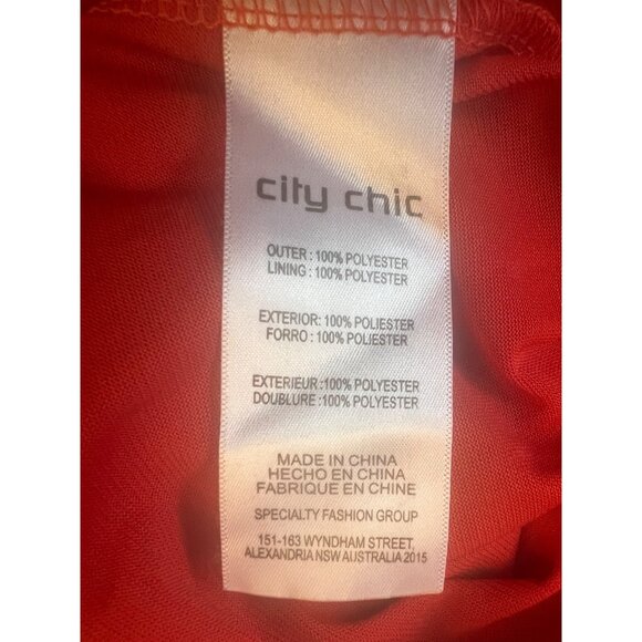 City Chic Maxi Hot Summer Days Floral Print Coral Sleeveless High-low Hemline M - Picture 12 of 15